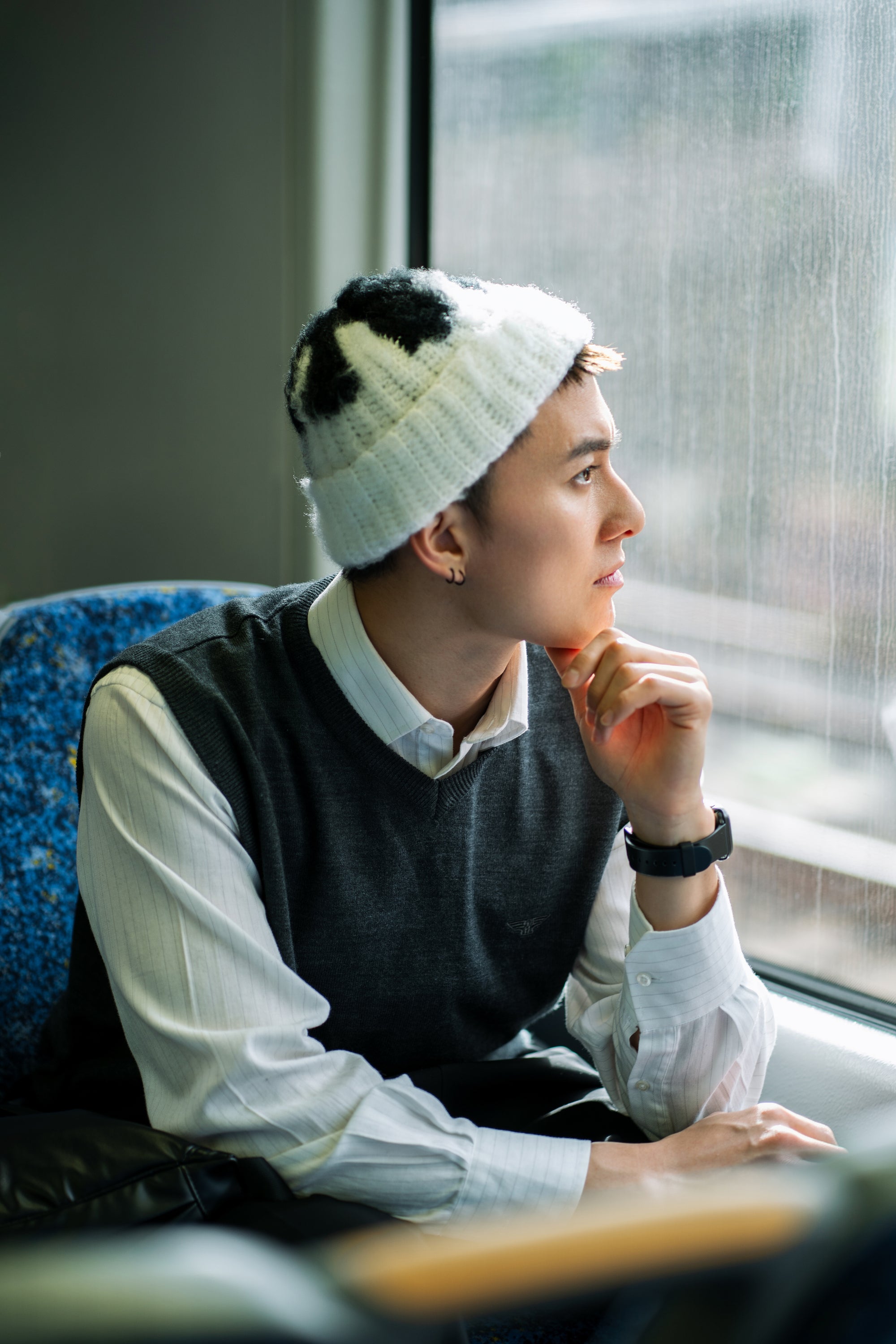 Brushed Ink Blot Crochet Beanie [PDF Pattern]
